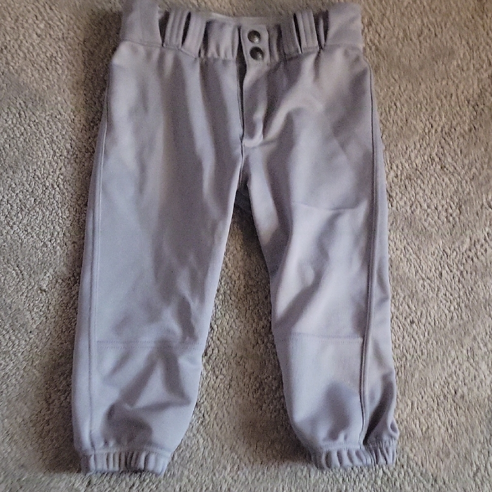 Gray Baseball Pants YM Below The Knee